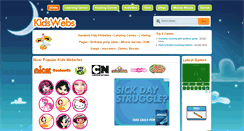 Desktop Screenshot of kidswebs.com